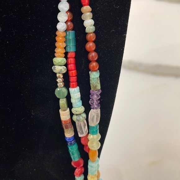 Sundance Catalog Turquoise, Coral & Multi Stone Long Necklace—Gorgeous!! NEW! - Picture 3 of 11